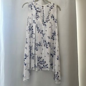 Free People White Tree Swing Tunic Sleeveless Blouse Dress